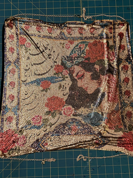 Roses and Hafez Metal Mesh Drape Halter Top