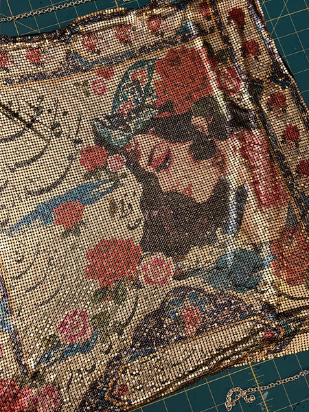 Roses and Hafez Metal Mesh Drape Halter Top