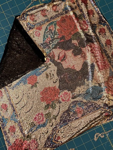 Roses and Hafez Metal Mesh Drape Halter Top