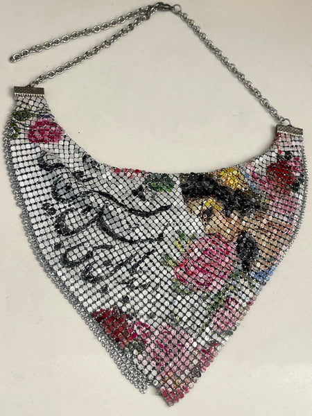 Poetry & Blossoms Metalmesh Drape Necklace
