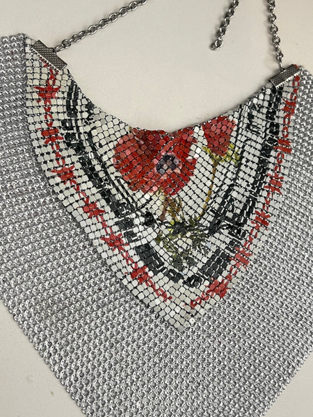 Poppies of Palestine  Metalmesh Drape Necklace