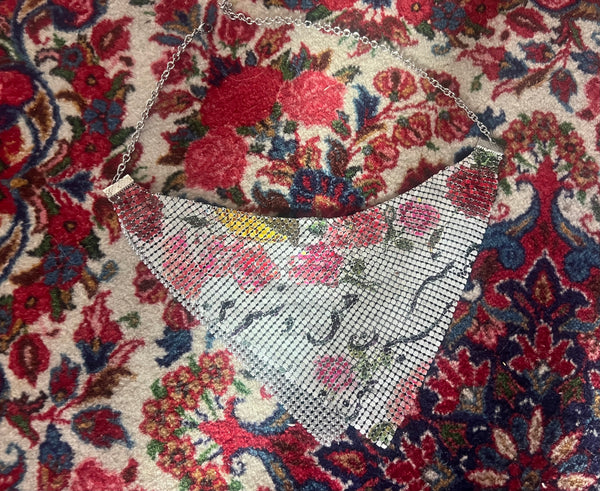 Poetry & Blossoms Metalmesh Drape Necklace