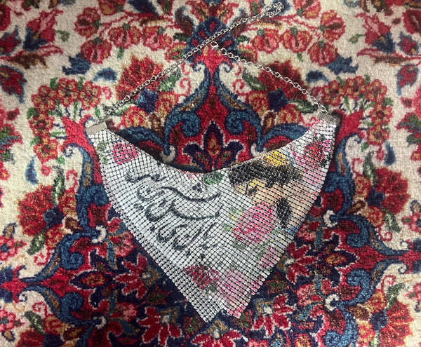 Poetry & Blossoms Metalmesh Drape Necklace