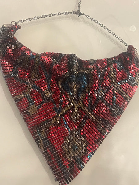 Red Carpet Metalmesh Drape Necklace