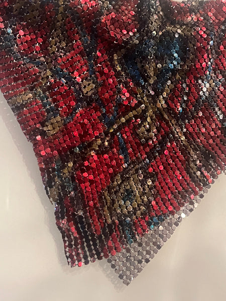 Red Carpet Metalmesh Drape Necklace