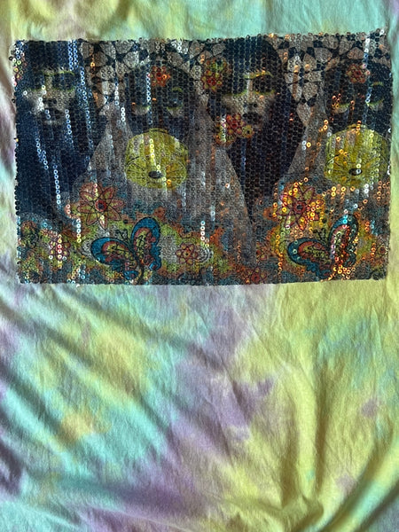 For the School Girls sequin patch Oversize Tee/Dress