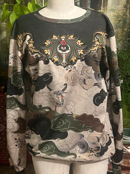 War Gamer Bomber Pullover Relaxed  Crew size S (IN STOCK SALE)