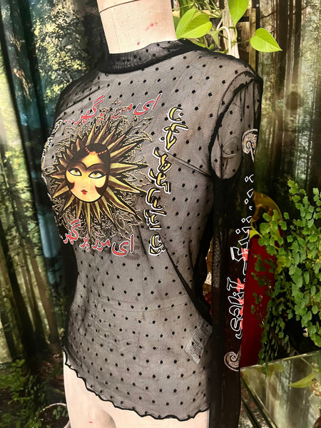SUN GODDESS dot mesh  top