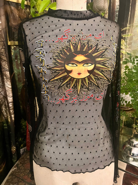 SUN GODDESS dot mesh  top