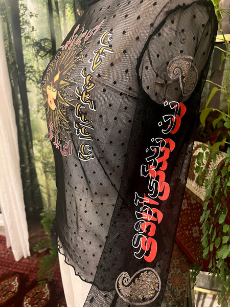 SUN GODDESS dot mesh  top