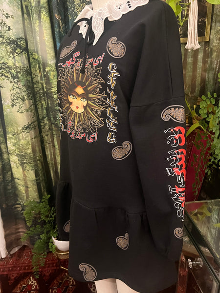 Sun Goddess Babydoll Sweatshirt dress