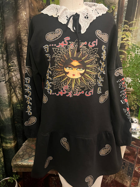 Sun Goddess Babydoll Sweatshirt dress