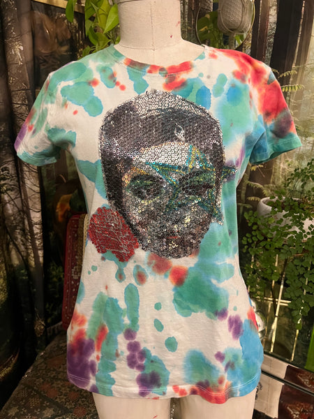 Daughter of Iran Rose Sequin Patch Tee