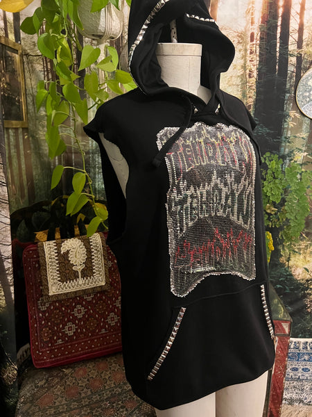 Tehran Thrash applique Sleeveless Hoody