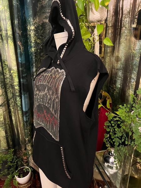 Tehran Thrash applique Sleeveless Hoody
