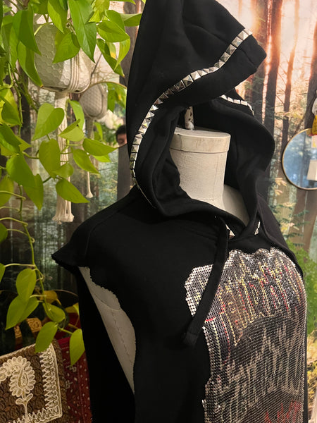 Tehran Thrash applique Sleeveless Hoody