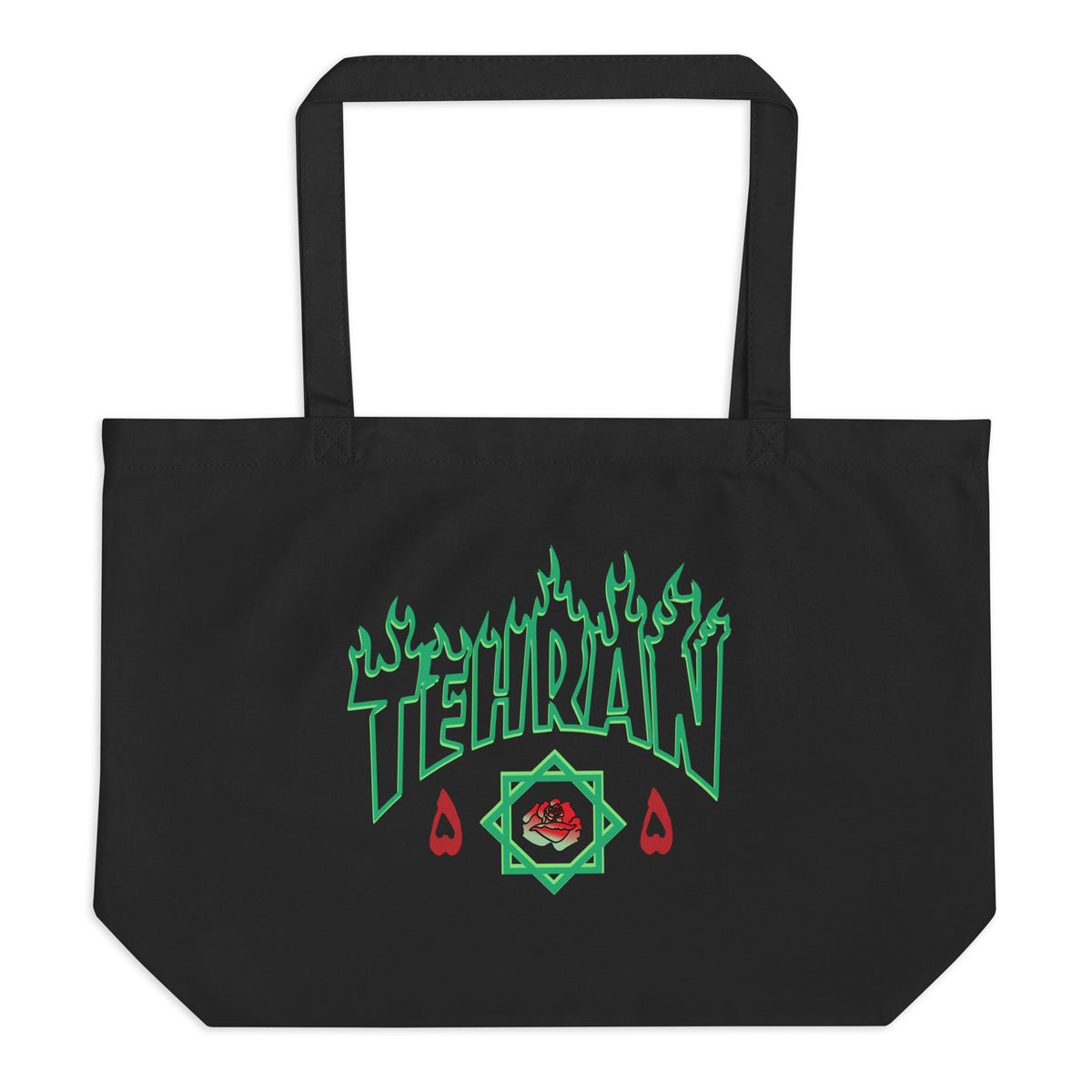 Tehran Thrash Large organic tote bag – Hushidar Mortezaie