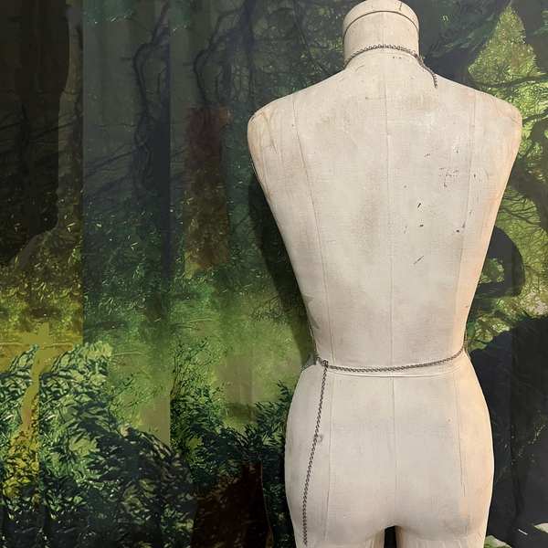 Chic شیک Metal Mesh Drape Halter Top