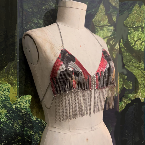 Mankind Metal Mesh Bra Halter Top