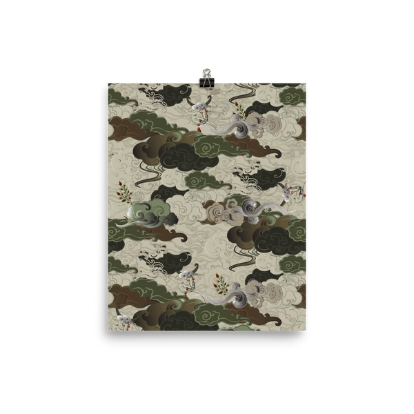War Gamer: Div Sefid Camou Clouds Print