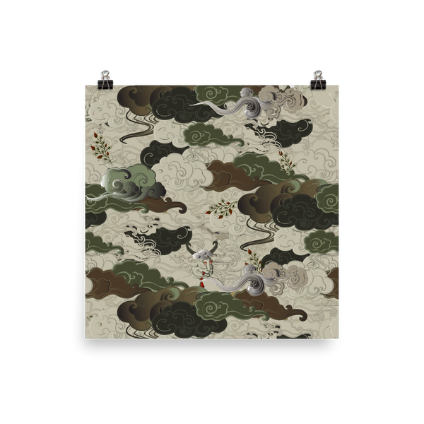 War Gamer: Div Sefid Camou Clouds Print