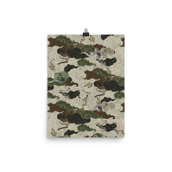 War Gamer: Div Sefid Camou Clouds Print