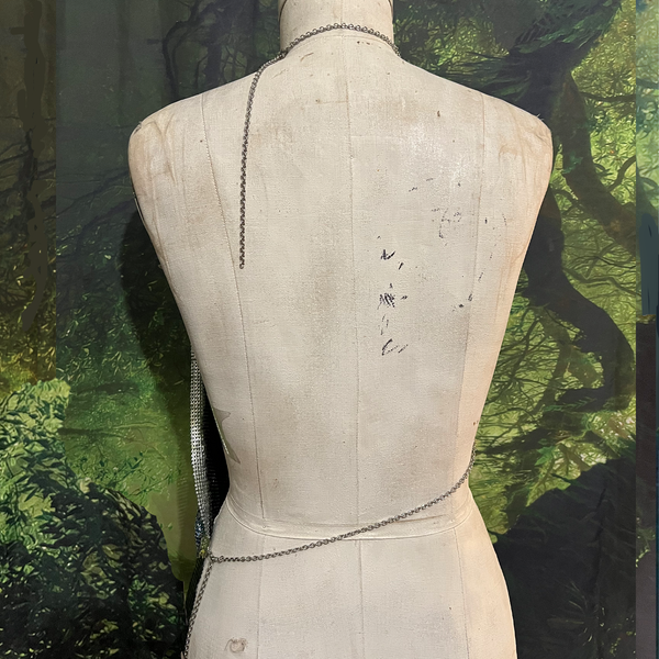 Blacklight Panther Metal Mesh Drape Halter Top