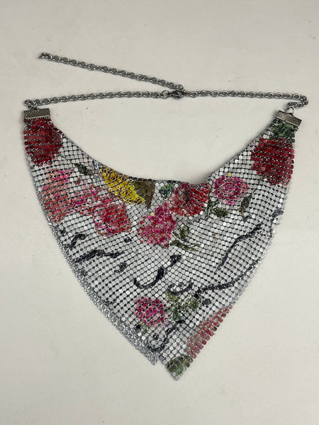 Poetry & Blossoms Metalmesh Drape Necklace