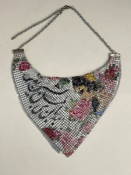 Poetry & Blossoms Metalmesh Drape Necklace