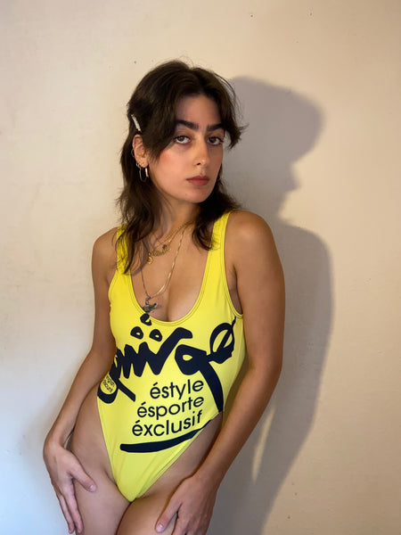 Hushi هوشی  Esporte Logo One-Piece Swimsuit