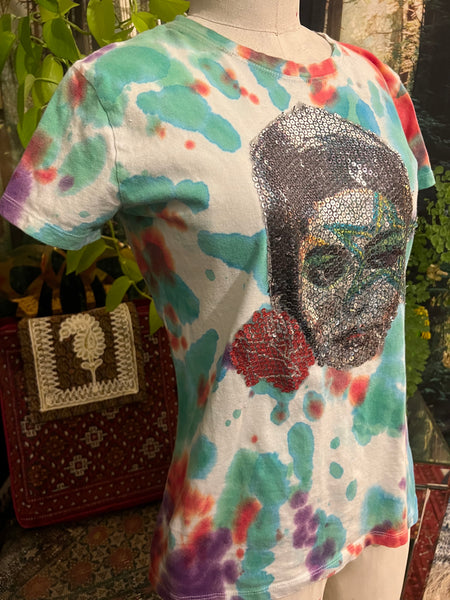 Daughter of Iran Rose Sequin Patch Tee