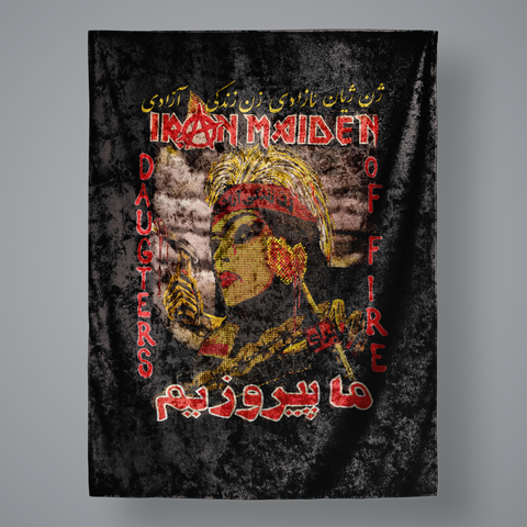 DAUGHTER OF FIRE Large Velvet Wall Tapestry